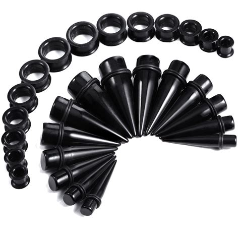 28PC Big Gauges Kit Ear Stretching 00G-22mm Acrylic Taper Silicone Plu – BodyJ4you