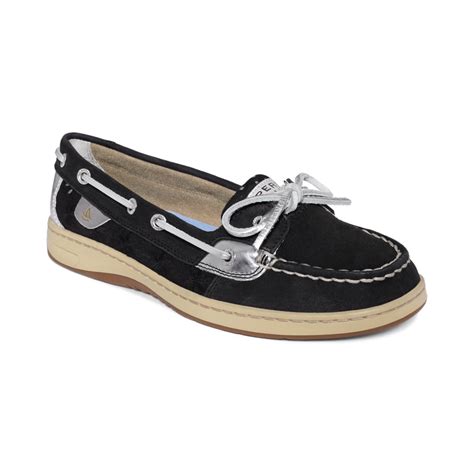 Sperry top-sider Women'S Angelfish Boat Shoes in Black (Black Eyelet ...