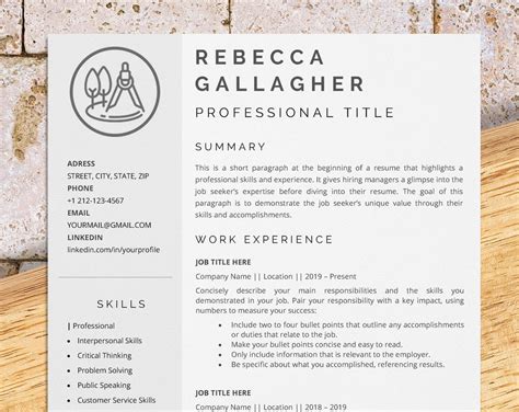 Landscape Architect Resume Template for Word, Landscape Designer Resume, Landscape Foreman ...