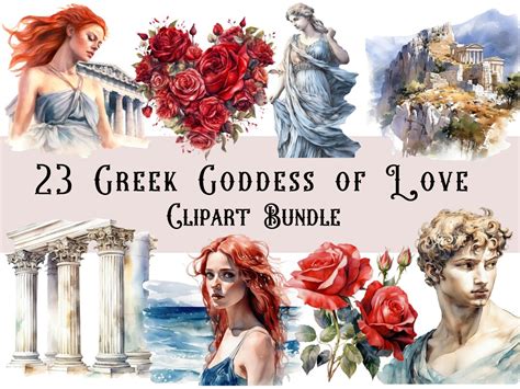 Ancient Greece Clipart, Goddess of Love, Aphrodite, Journal Clipart ...