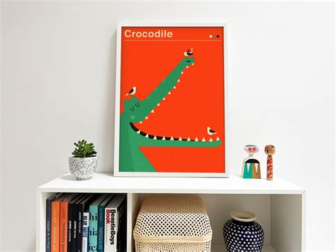 Crocodile Poster - Etsy