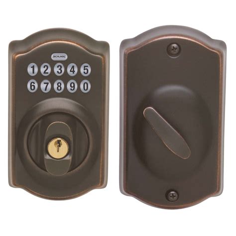 Schlage Camelot Single Cylinder Keyless Electronic Deadbolt & Reviews ...