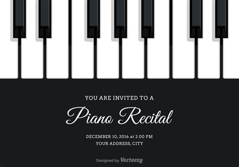 Vector Piano Recital Invitation 96986 Vector Art at Vecteezy