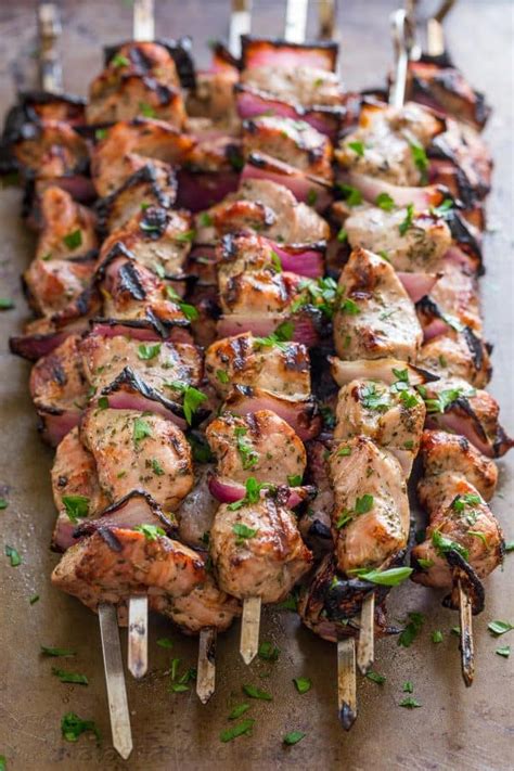 Grilled Pork Shish Kabobs (Shashlik) - NatashasKitchen.com