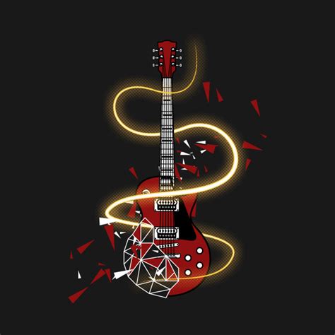 Graphic Electric Guitar Design - Guitar - T-Shirt | TeePublic