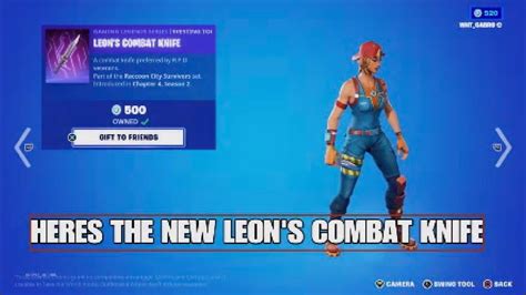 *NEW* “Leon’s Combat Knife” Pickaxe Fortnite Gameplay! - YouTube