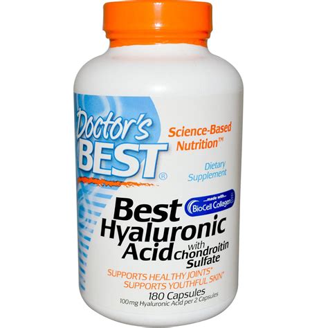 Best Hyaluronic Acid Doctor's Best Dietary Supplement Australia | Hyaluronic Acid with ...