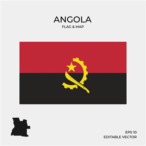 Angola flag and map 2045999 Vector Art at Vecteezy