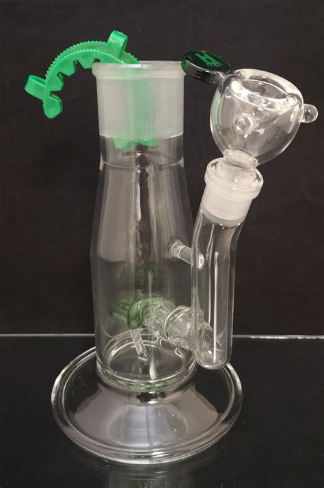 HOSS Glass - Quad Inline Straight Base - Green - Build-a-Bong – Hi-Times