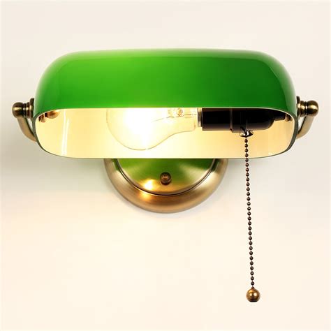 Industrial Vintage Green Banker Wall Lamp - Functional and Stylish Wall Lighting