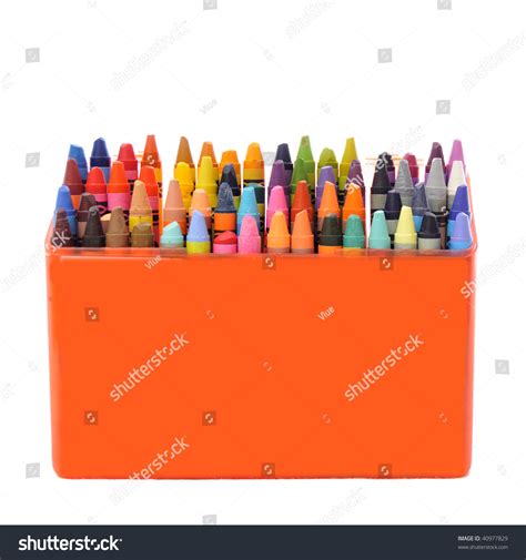 A Bunch Of Crayons In A Box Stock Photo 40977829 : Shutterstock