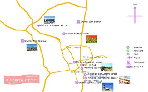 Urumqi Tourism Map