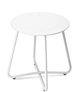 Amazon.com: danpinera Side Table Round Metal, Outdoor Side Table Small ...