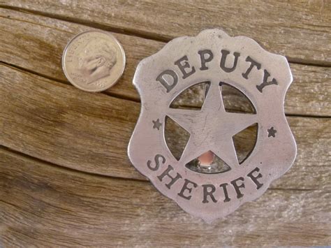 Deputy Sheriff Badge Old West Badges Wild West Badges made - Etsy