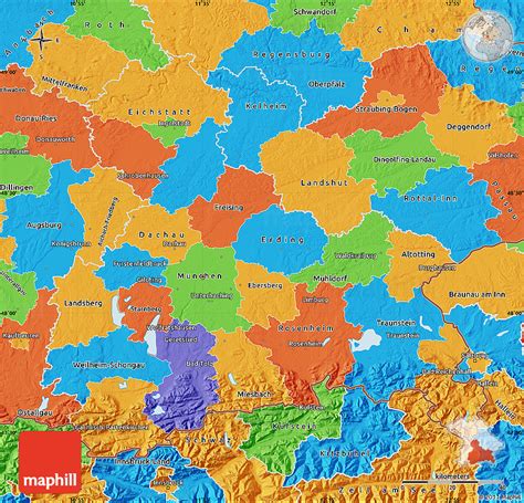 Political Map of Oberbayern