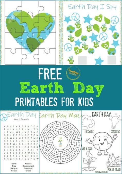 FREE Earth Day Printables For Kids - Sunshine Whispers