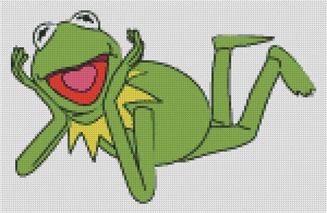 Cross stitch chart pattern Kermit Sesame Street St. | Etsy