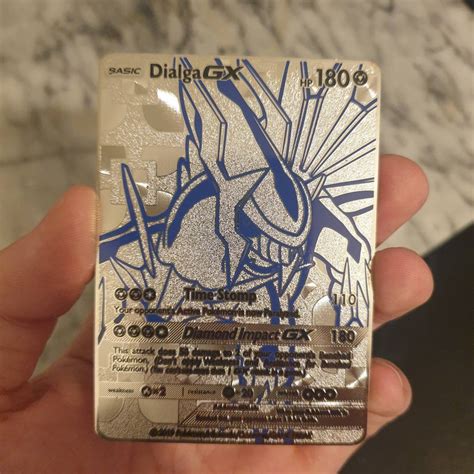 Silver Dialga GX METAL Pokemon Card 3d Mega Rare Custom Made | Etsy