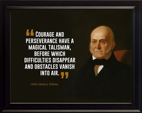 John Quincy Adams Courage And Perseverance Poster Print | Etsy