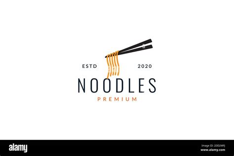 chopsticks with noodle simple food logo vector icon illustration design ...