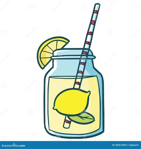 Fresh and Funny Lemon Lemonade Cartoon Stock Vector - Illustration of ...