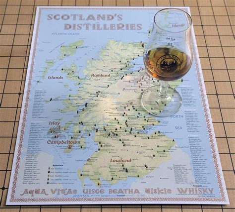 Whisky Distilleries Speyside - Tasting Map