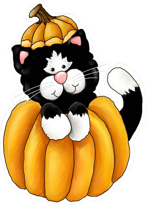 Clipart Cute Fall Cute Fall Scene Clipart - Fall Cat Clipart - Png ...