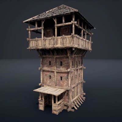 Medieval Watchtower - 3D Model by Enterables