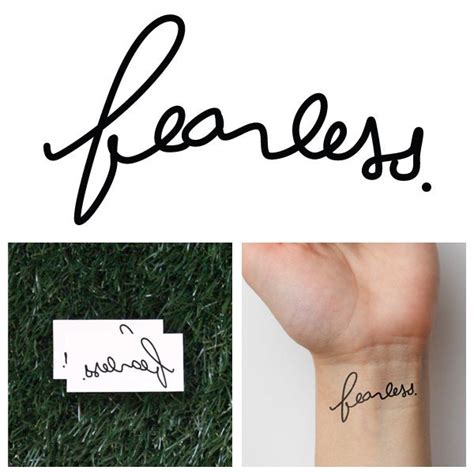 Fearless Temporary Tattoo Set of 2