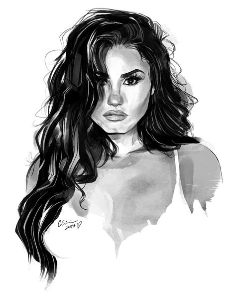 ccimoroni illustration Camp Rock, Demi Lovato Style, Demi Love, Celebrity Drawings, Demetria ...