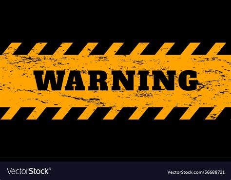 Warning background in yellow and black colors Vector Image