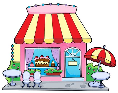 Cartoon candy store stock vector. Image of location, recreation - 24200493