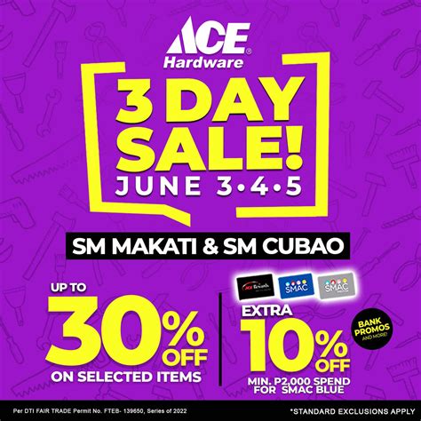 ACE 3-Day Sale June 3-5, 2022 – AHPI