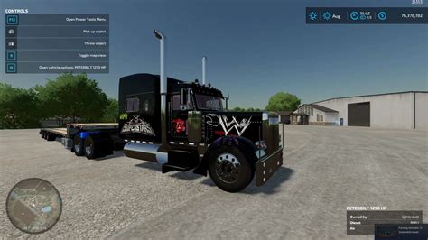 Peterbilt 379 wwe converted v1.0 FS22 Mod | Farming Simulator 22 Mod