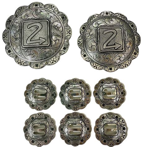 Garcia Slotted Silver Conchos – J.M. Capriola