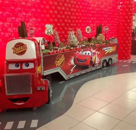 Lightning McQueen dessert table | Cars birthday party disney, Cars birthday parties, Cars ...