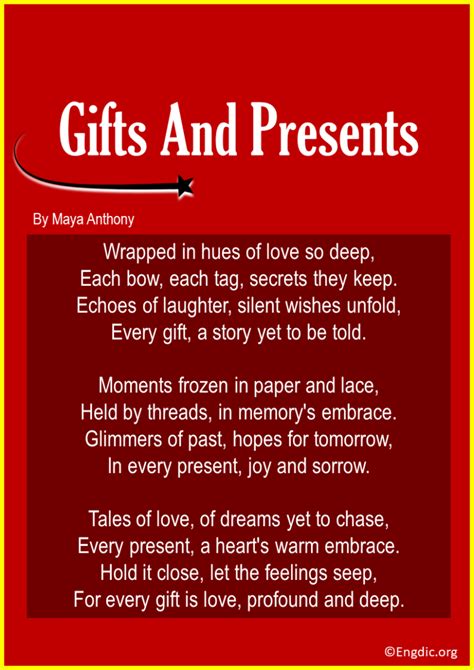 16 Best Poems About Gifts And Presents - EngDic