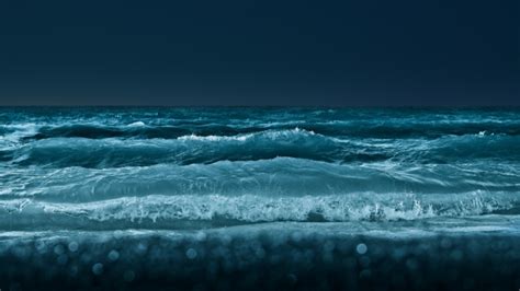 3840x2160 Ocean Waves At Night 4k HD 4k Wallpapers, Images, Backgrounds, Photos and Pictures