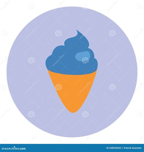 Blue Ice Cream in Cone, Icon Stock Vector - Illustration of summer ...