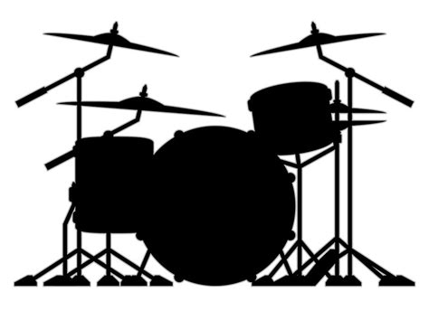 Drum set silhouette illustration Digital Art by Jeff Hobrath - Fine Art ...