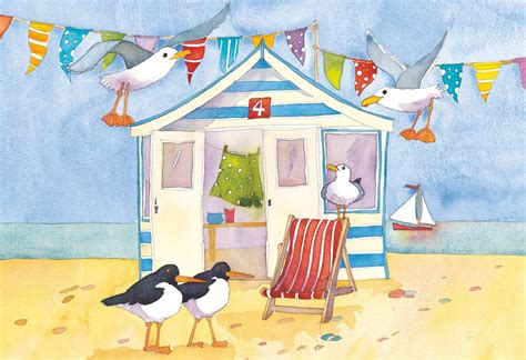 Beach Hut Painting at PaintingValley.com | Explore collection of Beach Hut Painting