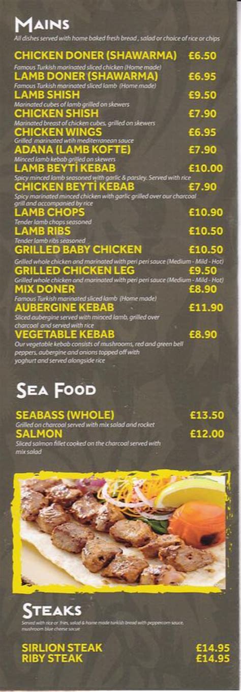 Turkish Kitchen Swansea Swansea's full menu online