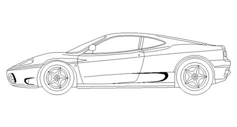 2D Drawing Car Cad Block Free Download - Cadbull