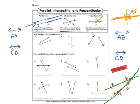 ShowMe - parallel, intersecting, and perpendicular lines