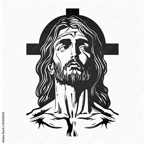 Jesus Christ Tattoo ,Jesus Christ wearing a crown of thorns. Symbol of ...