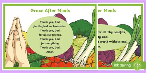 Grace After Meals A4 Display Poster (Teacher-Made)