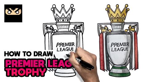 How to draw PREMIER LEAGUE TROPHY - 프리미어 리그 트로피 그리기 - YouTube