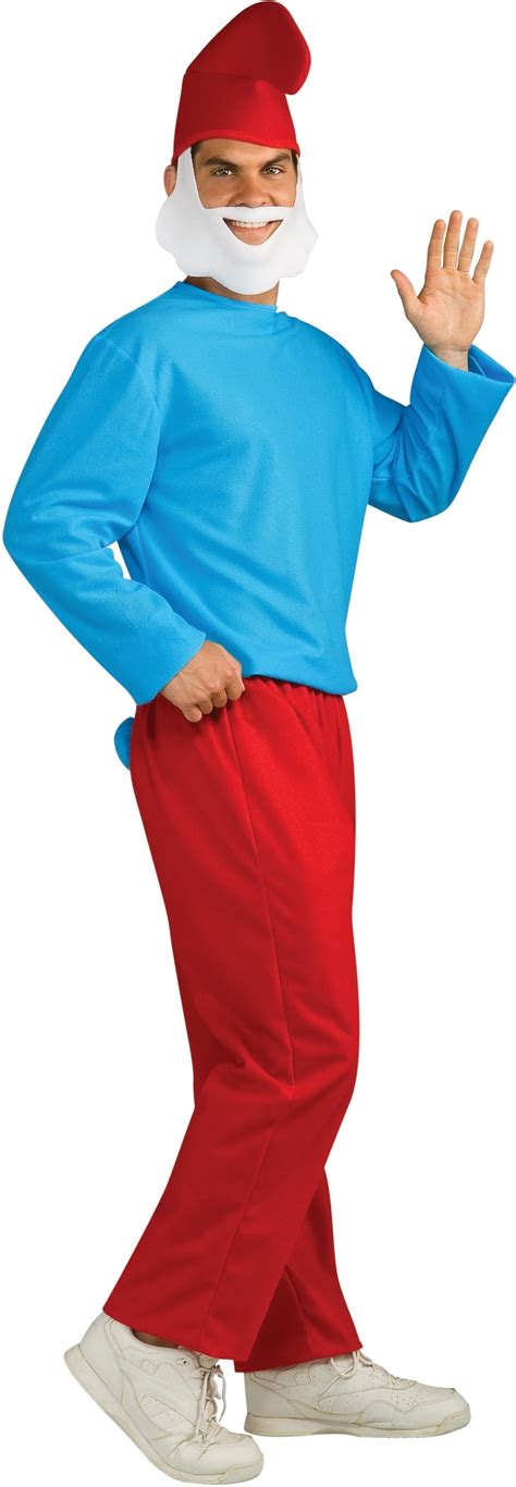 Adult Deluxe Licensed The Smurfs Papa Smurf Costume - Walmart.com