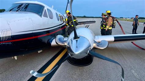 GALLERY: Plane experiences faulty landing gear, lands on its belly at ...