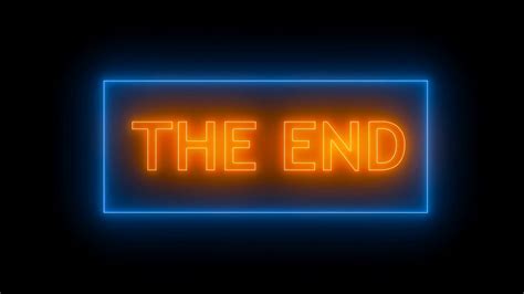 The End Sign In Neon Style Seamless Loop Stock Footage SBV-319942803 - Storyblocks